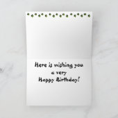 Carte d'anniversaire de chat amusant (Intérieur)