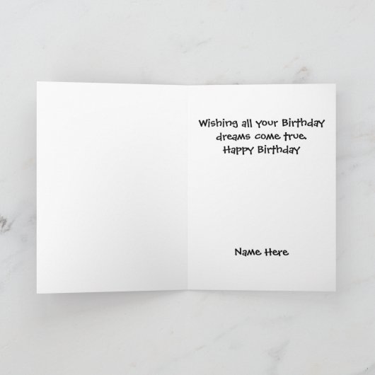 Carte d'anniversaire de chat amusant (Intérieur)