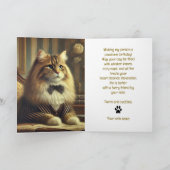 Carte d'anniversaire de chat bien habillé (Intérieur)