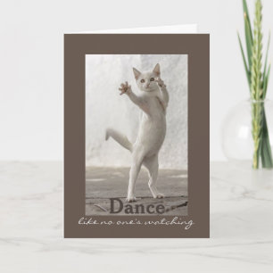 Carte d'anniversaire de chat de danse