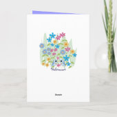 Carte d'anniversaire de chat de flower power (Dos)