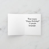 Carte d'anniversaire de chat de Siamese (Intérieur)