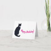 Carte d'anniversaire de chat de smoking (Devant)