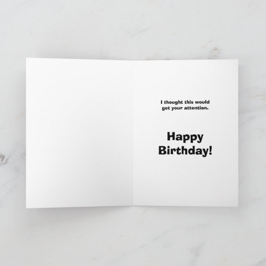Carte d'anniversaire de chat mignon drôle fou (Intérieur)