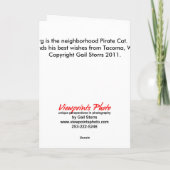 Carte d'anniversaire de chat noir 2 (Dos)