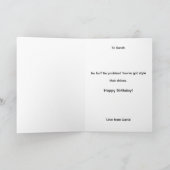Carte d'anniversaire de chat Sphinx en pull tricot (Intérieur)