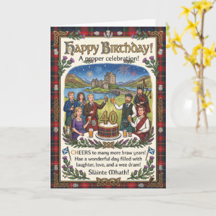 Carte d'anniversaire de Château Écossais