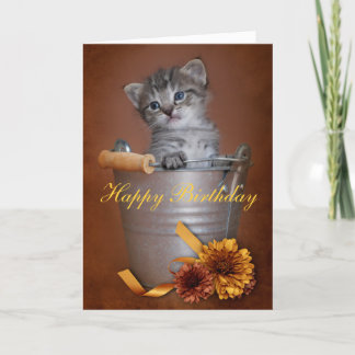 Carte d'anniversaire de chaton