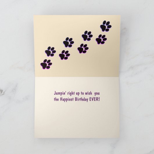 Carte d'anniversaire de chats super excités (Intérieur)