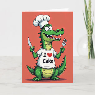 Carte d'anniversaire de chef reptile
