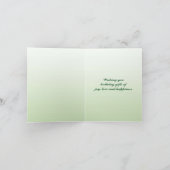 Carte d'anniversaire de chemin de région boisée (Intérieur)