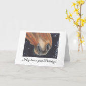 Carte d'anniversaire de cheval (Fleur jaune)