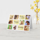 Carte d'anniversaire de cheval (Fleur jaune)