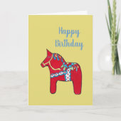 Carte d'anniversaire de cheval Dalal (Devant)