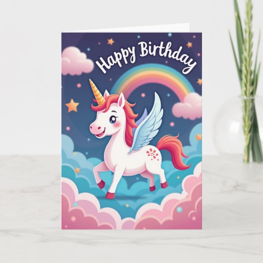 Carte d'anniversaire de cheval fantaisiste (Devant)