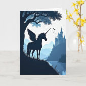 Carte d'anniversaire de cheval fantastique (Fleur jaune)