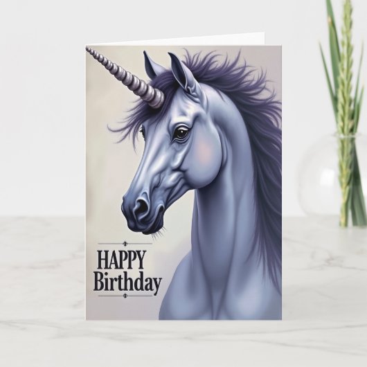 Carte d'anniversaire de cheval mythique (Devant)