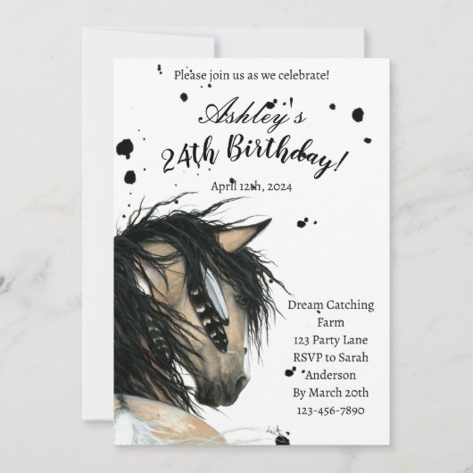Carte d'anniversaire de cheval par Amylyn Bihrle (Devant)
