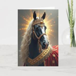 Carte d'anniversaire de cheval royal