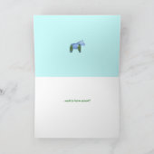 Carte d'anniversaire de chevaux de Dala (Intérieur)