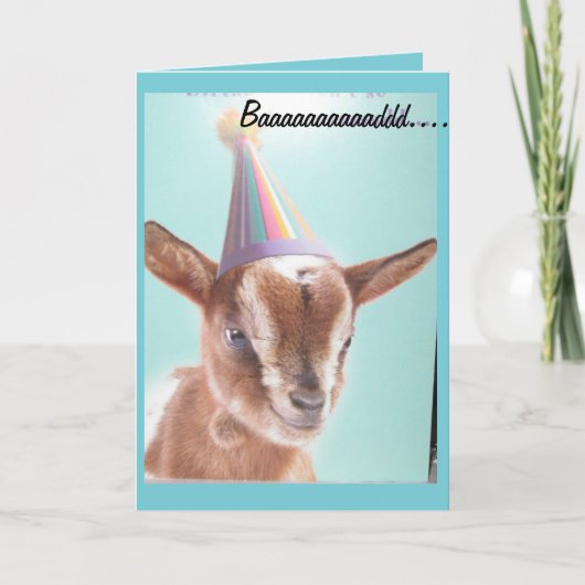 Carte d'anniversaire de chèvre (Devant)