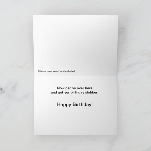 Carte d'anniversaire de chien (Intérieur)