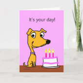 Carte d'anniversaire de chien (Devant)