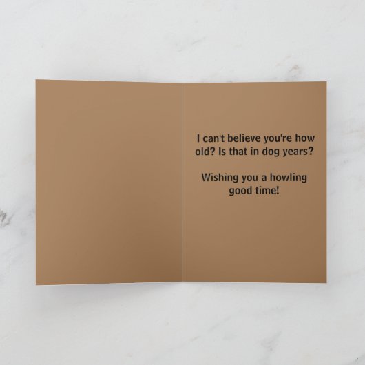 Carte d'anniversaire de chien (Intérieur)