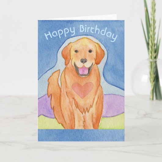 Carte d'anniversaire de chien d'amour (Devant)