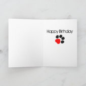 Carte d'anniversaire de chien de colley (Intérieur)