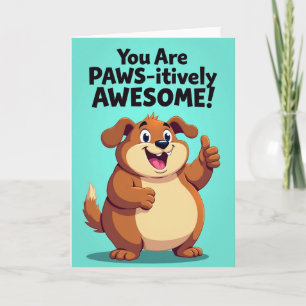 Carte d'anniversaire de chien de dessin animé amus