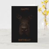 Carte d'anniversaire de chien de Labrador (Fleur jaune)