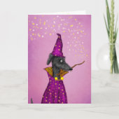 Carte d'anniversaire de chien de l'Assistant noir (Devant)