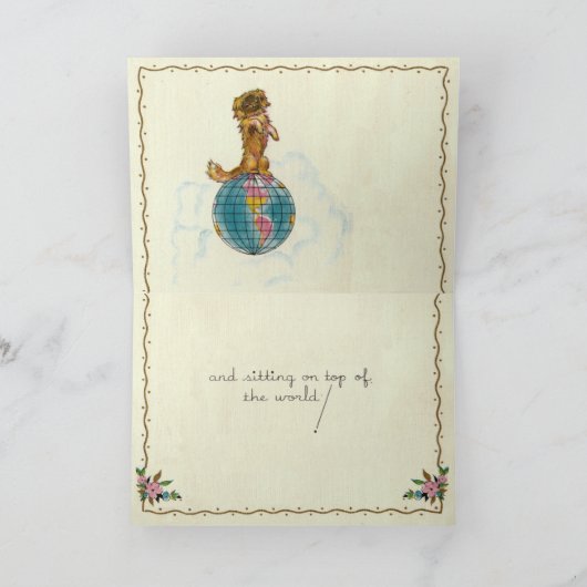 Carte d'anniversaire de chien de Pekingese (Intérieur)