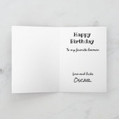 Carte d'anniversaire de chien drôle (Intérieur)