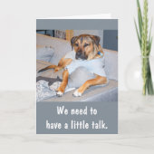 Carte d'anniversaire de chien drôle (Devant)