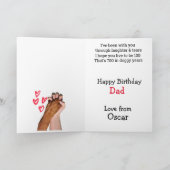 Carte d'anniversaire de chien drôle personnalisée (Intérieur)