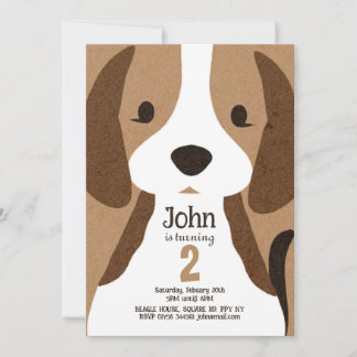 Carte d'anniversaire de chien mignon, personnalise
