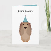 Carte d'anniversaire de chien, Pawty Cocker Spanie (Devant)