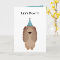 Carte d'anniversaire de chien, Pawty Cocker Spanie