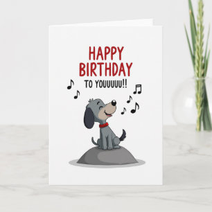 Carte d'anniversaire de chien qui chante