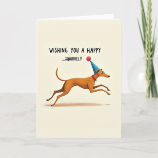 Carte d'anniversaire de chien sautant ludique