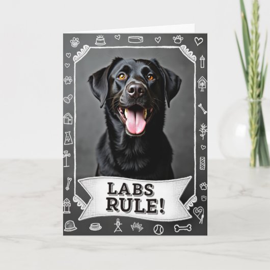 Carte d'anniversaire de chien souriant (Devant)
