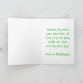 Carte d'anniversaire de chien taureau (Intérieur)