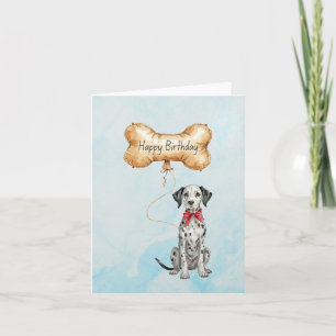 Carte d'Anniversaire de Chiot Dalmatien