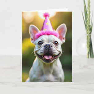 Carte d'anniversaire de chiot joyeux