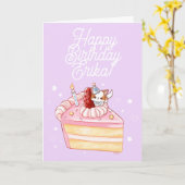 Carte d'anniversaire de chiot Pomchi mignonne (Fleur jaune)