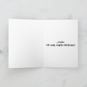 Carte d'anniversaire de chouette jaune orange vert (Intérieur)