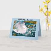 CARTE D'ANNIVERSAIRE DE CHUTES DU NIAGARA (Fleur jaune)
