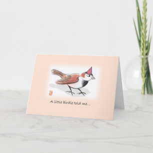 Carte d'anniversaire de cinq ans de Little Birdie